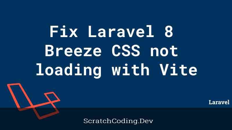 How to fix Laravel 8 Breeze CSS not loading with Vite